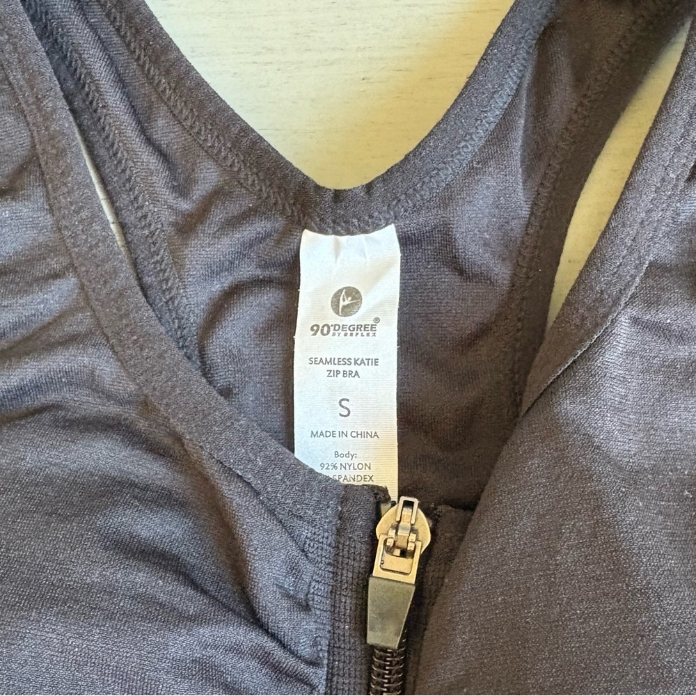 90 Degree By Reflex Activewear Support Zip Front Racerback Sports Bras Set Sz S - Picture 3 of 15